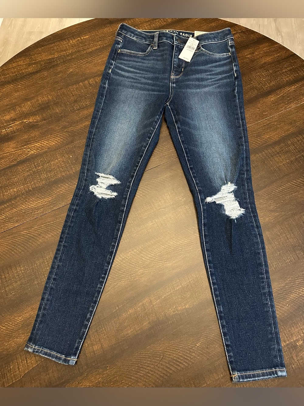 NWT American Eagle Hi-Rise Jeggings Dark Blue-Size 4 (29x27.5)